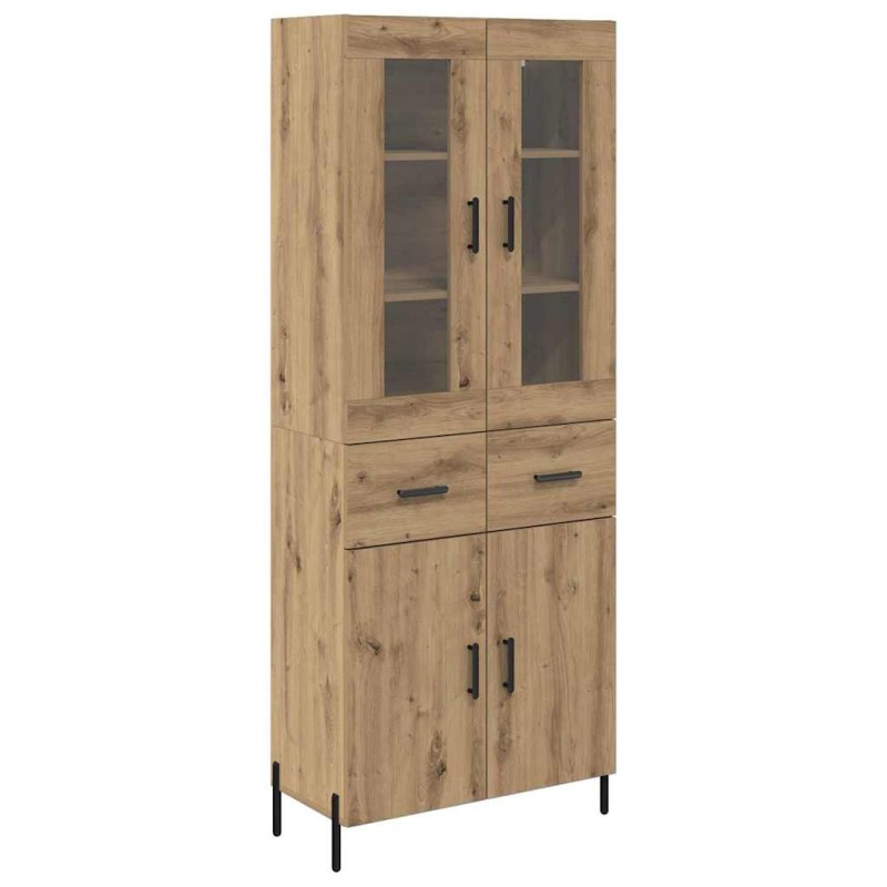vidaXL Highboard Artisan Oak 69,5 x 34 x 180 εκ. Επεξεργασμένο Ξύλο