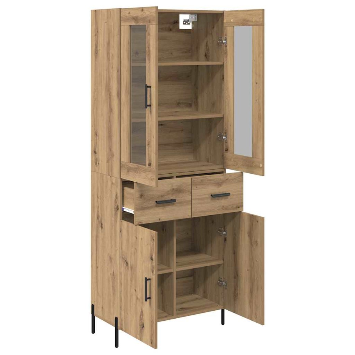 vidaXL Highboard Artisan Oak 69,5 x 34 x 180 εκ. Επεξεργασμένο Ξύλο