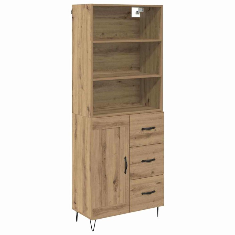vidaXL Highboard 2 τμχ. Artisan Oak 69,5 x 34 x 180 εκ.