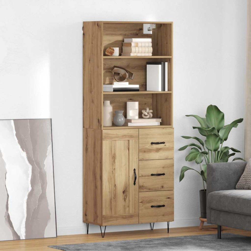 vidaXL Highboard 2 τμχ. Artisan Oak 69,5 x 34 x 180 εκ.