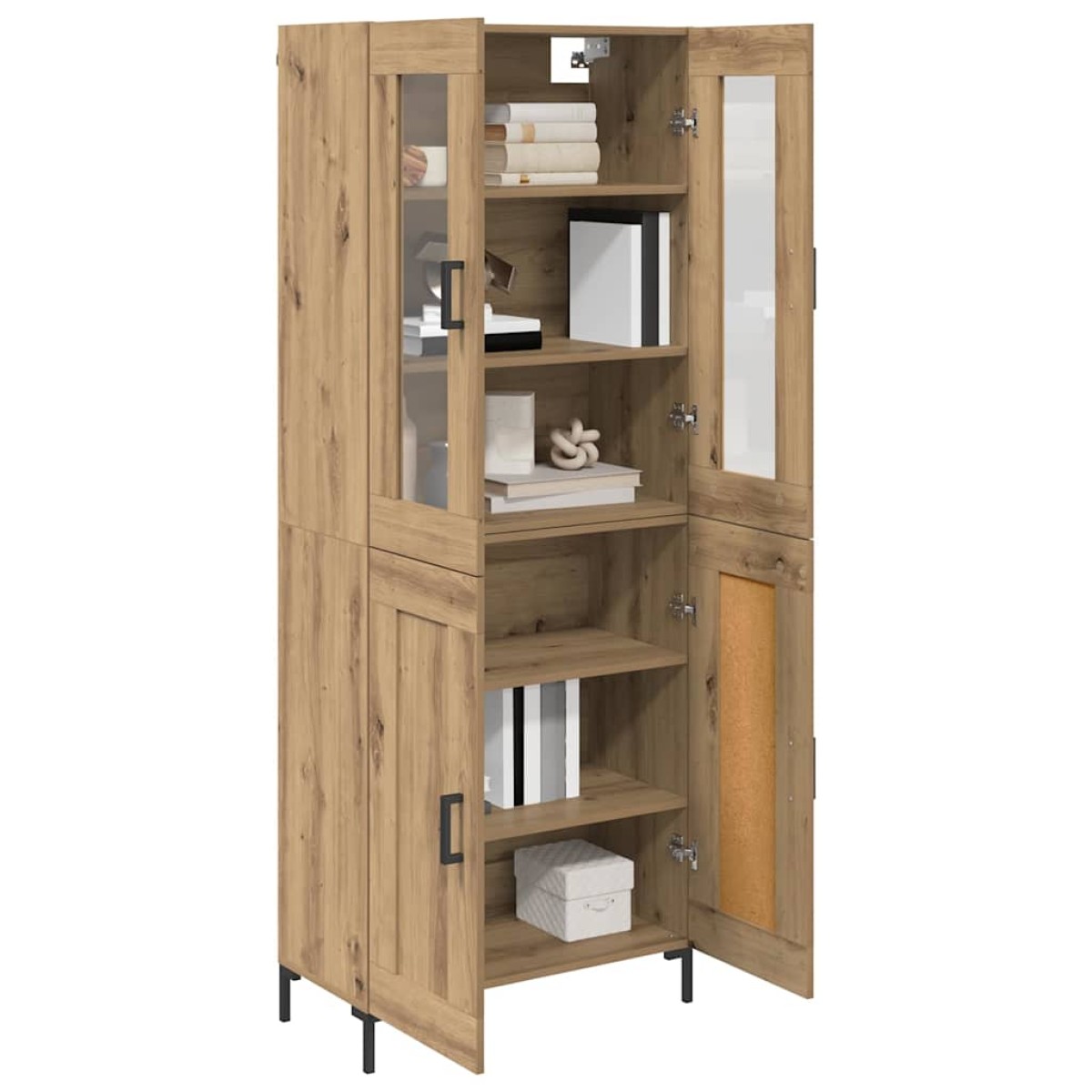vidaXL Highboard 2 τμχ. Artisan Oak 69,5 x 34 x 180 εκ.