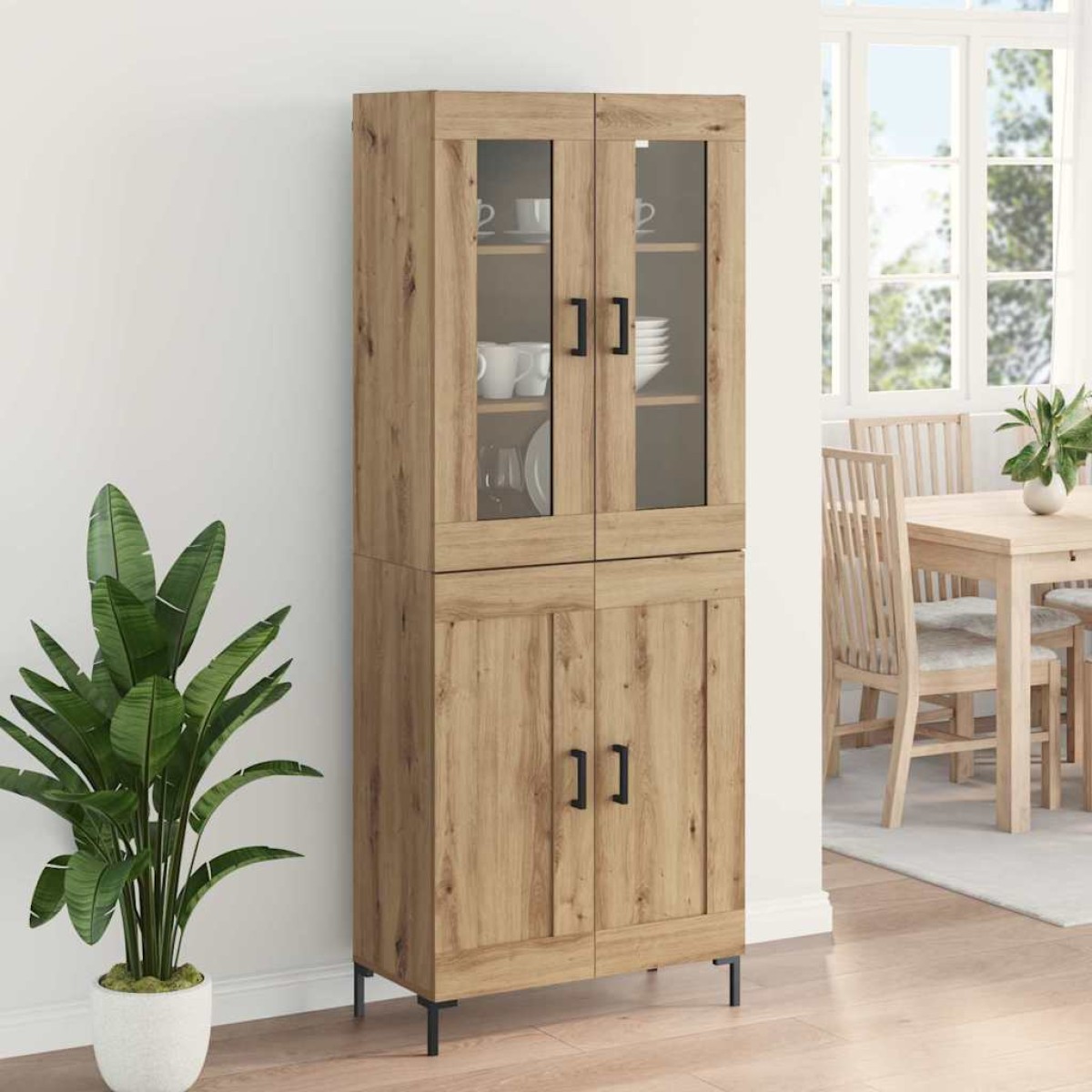 vidaXL Highboard 2 τμχ. Artisan Oak 69,5 x 34 x 180 εκ.