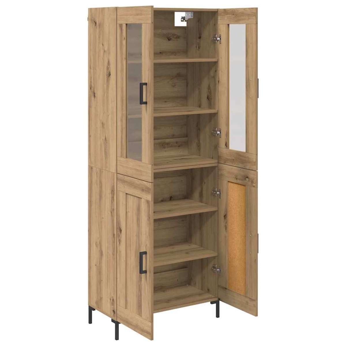 vidaXL Highboard 2 τμχ. Artisan Oak 69,5 x 34 x 180 εκ.