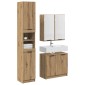 vidaXL Σετ Ντουλαπιών Μπάνιου 3 τεμ. Artisan Oak Επεξεργασμένο Ξύλο