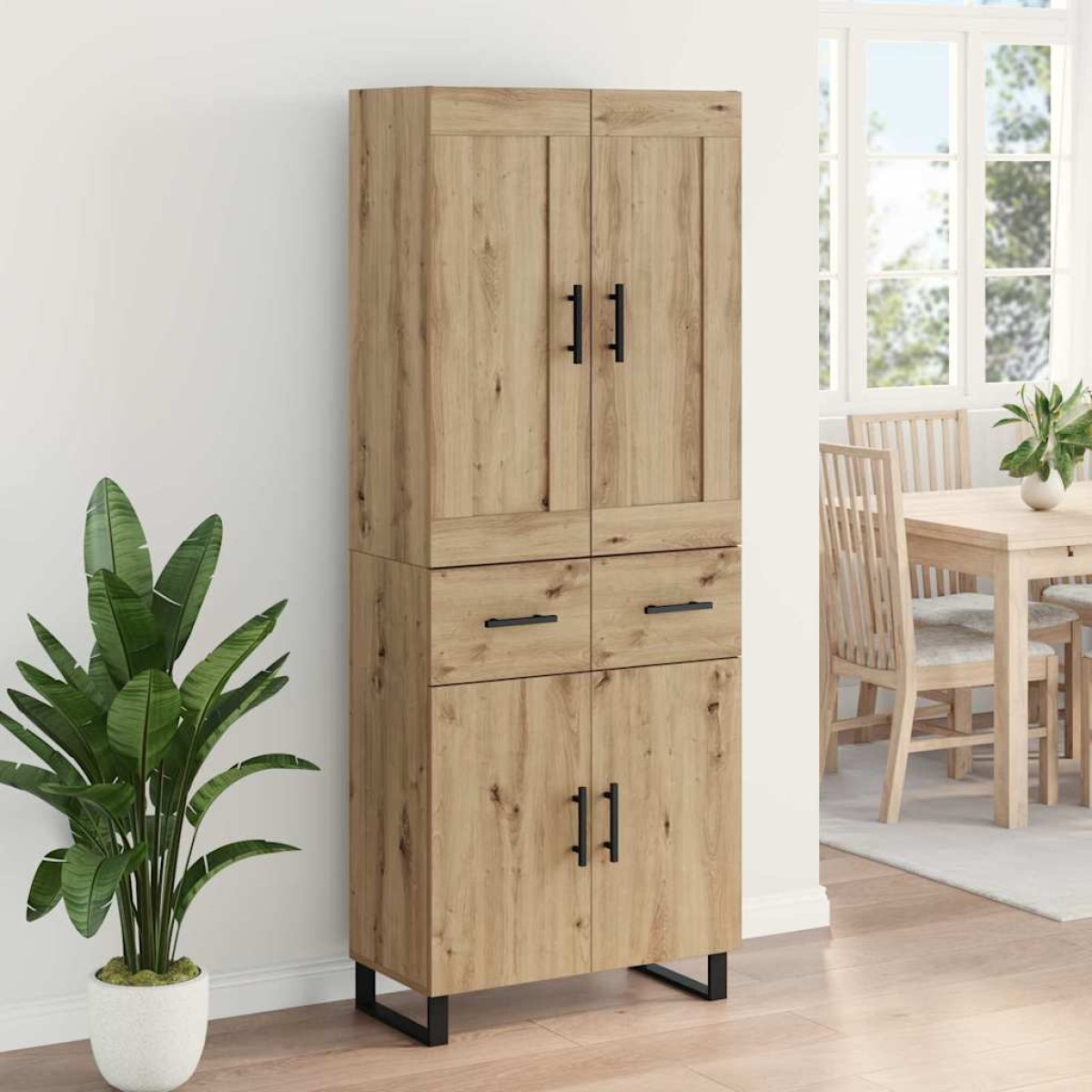 vidaXL Highboard 2 τμχ. Artisan Oak 69,5 x 34 x 180 εκ.