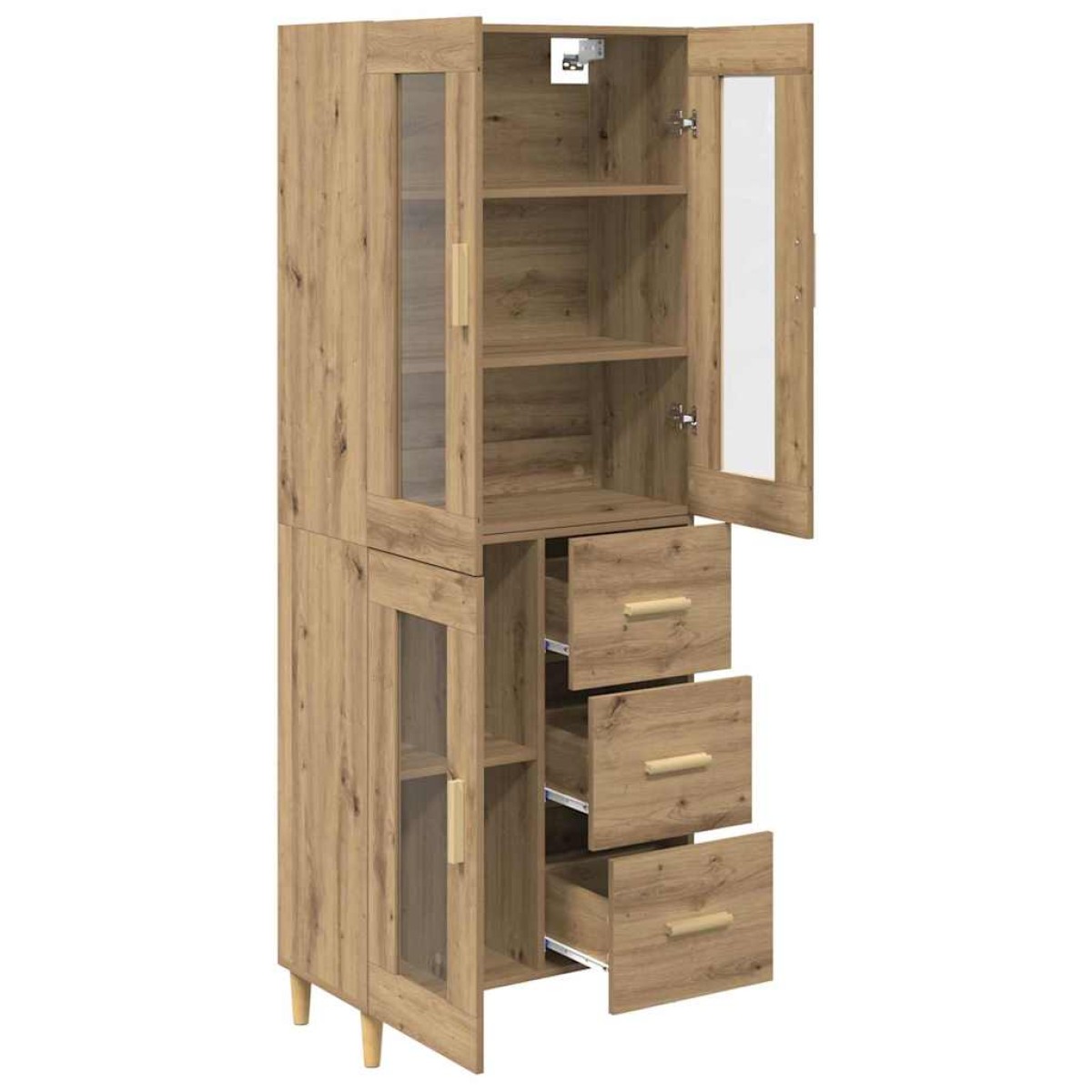 vidaXL Highboard Artisan Oak 69,5 x 34 x 180 εκ. Επεξεργασμένο Ξύλο