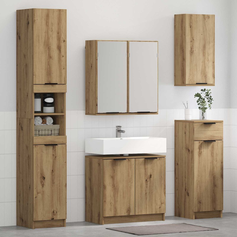 vidaXL Σετ Επίπλων Μπάνιου 5 τμχ. Artisan Oak 64,5 x 33,5 x 59 εκ.