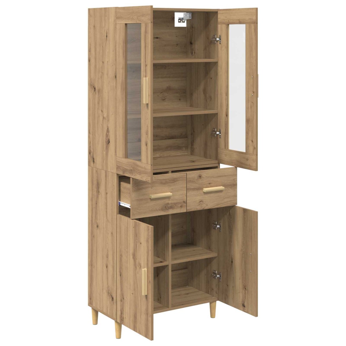 vidaXL Highboard Artisan Oak 69,5 x 34 x 180 εκ. Επεξεργασμένο Ξύλο