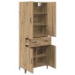 vidaXL Highboard Artisan Oak 69,5 x 34 x 180 εκ. Επεξεργασμένο Ξύλο