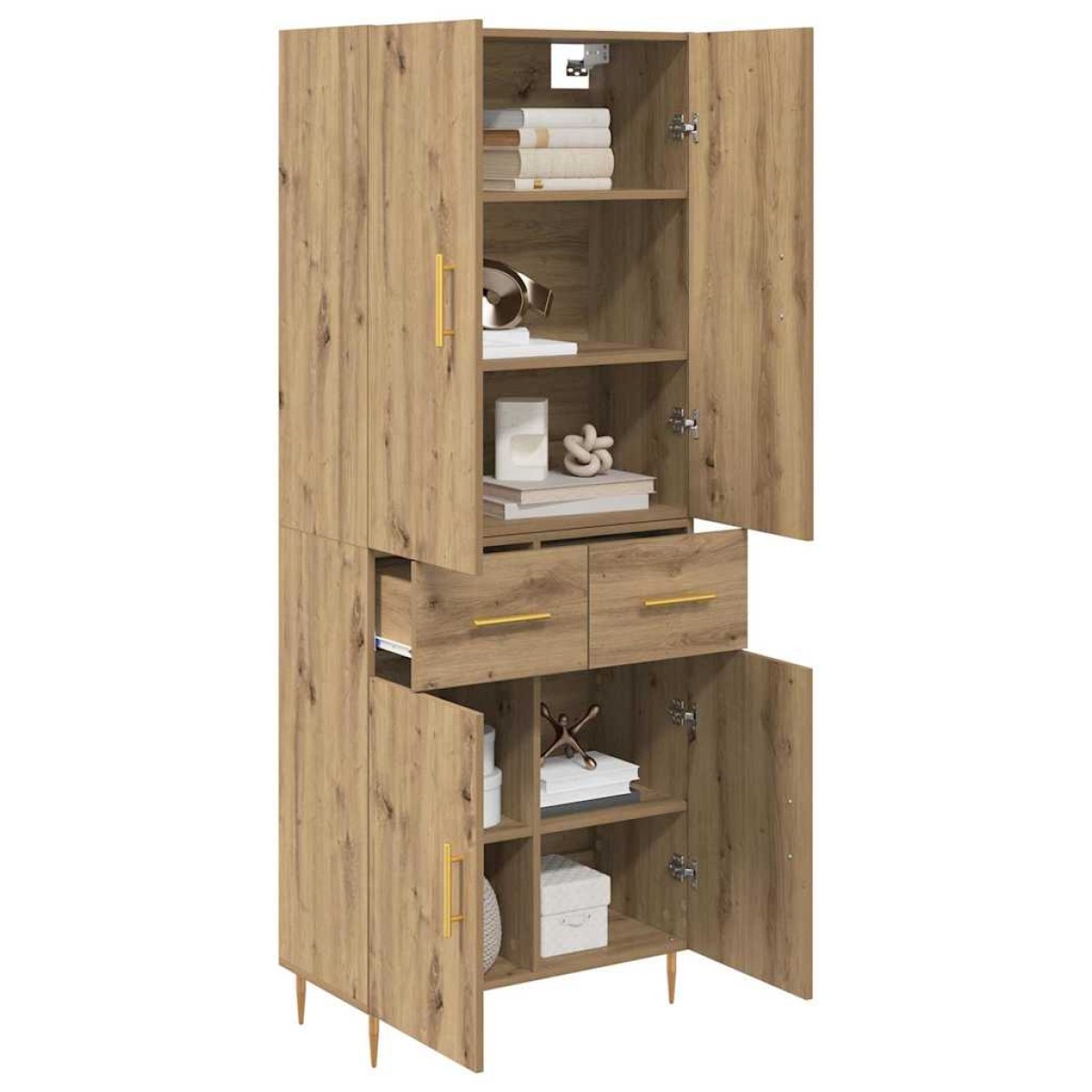 vidaXL Highboard Artisan Oak 69,5 x 34 x 180 εκ. Επεξεργασμένο Ξύλο