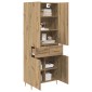 vidaXL Highboard Artisan Oak 69,5 x 34 x 180 εκ. Επεξεργασμένο Ξύλο
