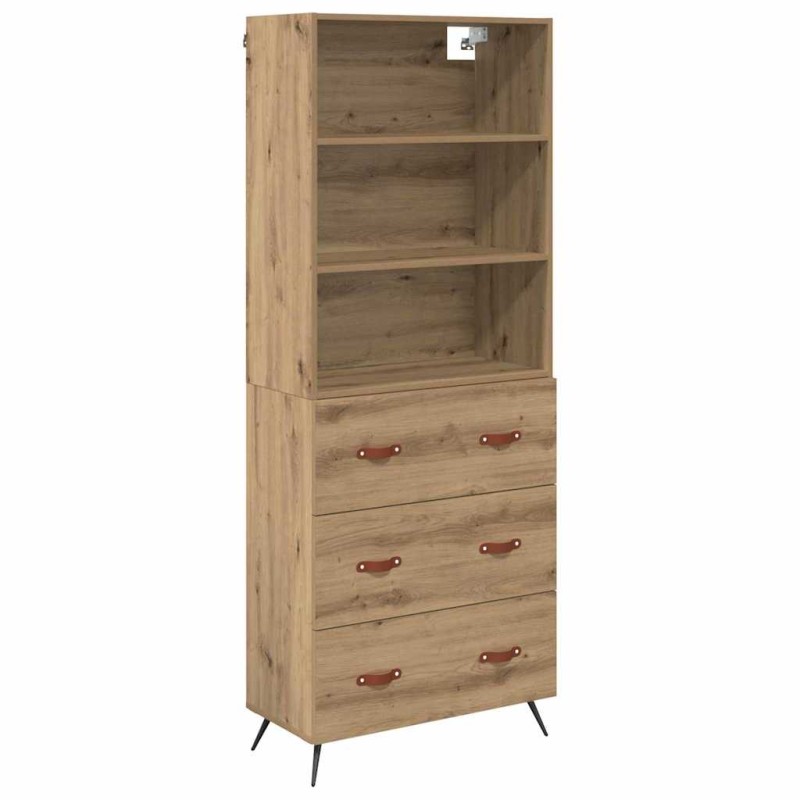 vidaXL Highboard Artisan Oak 69,5 x 34 x 180 εκ. Επεξεργασμένο Ξύλο