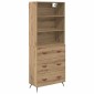vidaXL Highboard Artisan Oak 69,5 x 34 x 180 εκ. Επεξεργασμένο Ξύλο