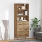 vidaXL Highboard Artisan Oak 69,5 x 34 x 180 εκ. Επεξεργασμένο Ξύλο