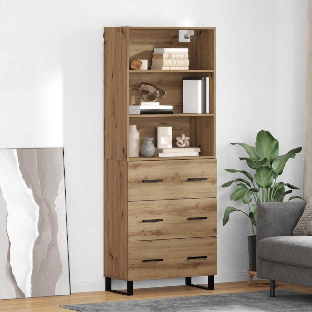 vidaXL Highboard 2 τμχ. Artisan Oak 69,5 x 34 x 180 εκ.