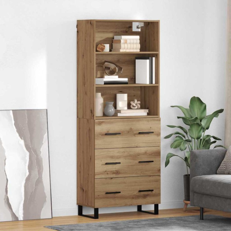 vidaXL Highboard 2 τμχ. Artisan Oak 69,5 x 34 x 180 εκ.