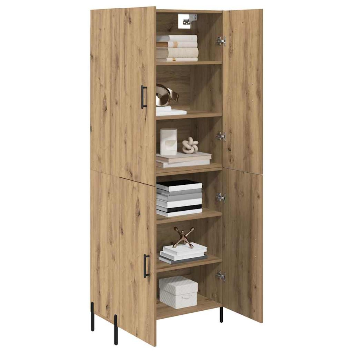 vidaXL Highboard Artisan Oak 69,5 x 34 x 180 εκ. Επεξεργασμένο Ξύλο