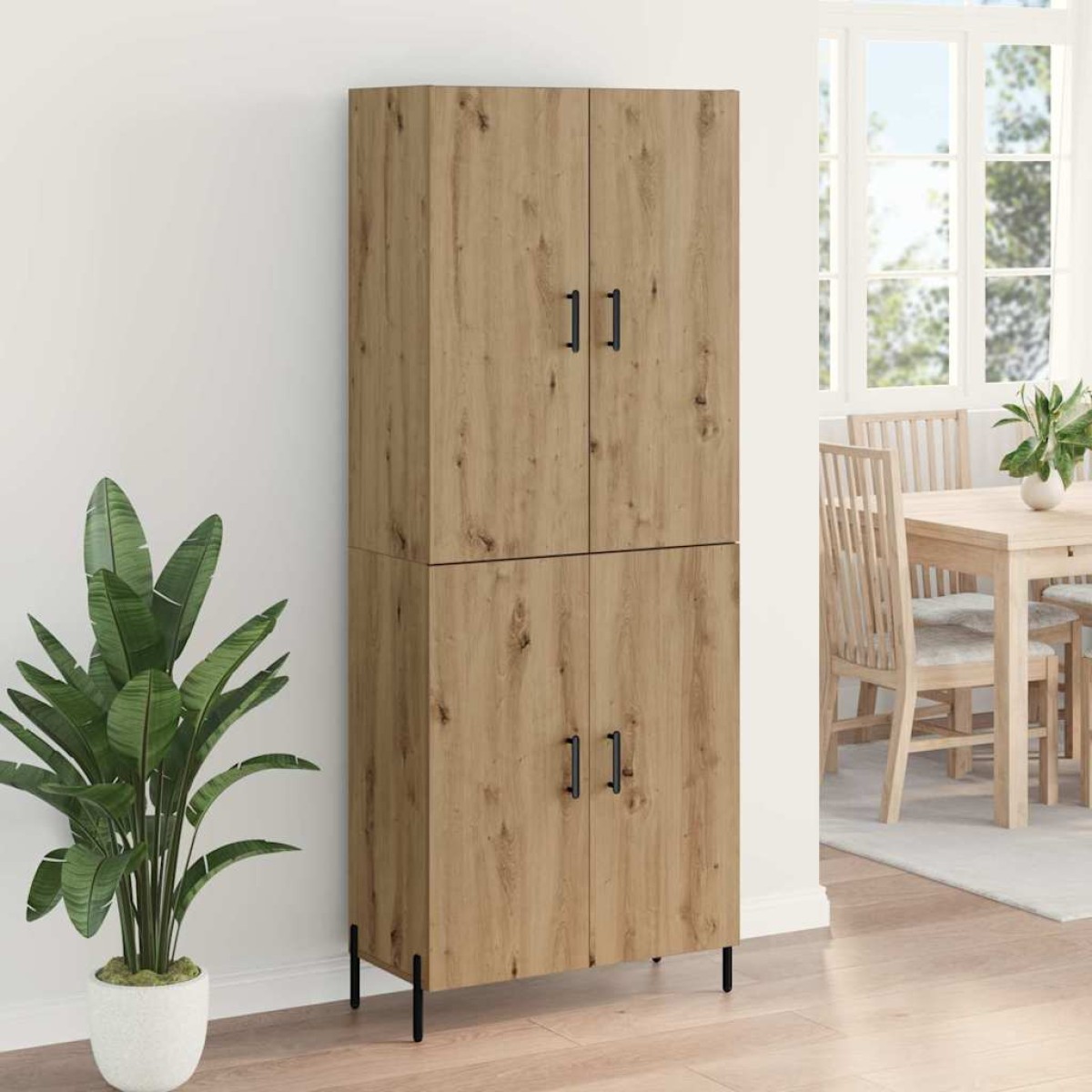 vidaXL Highboard Artisan Oak 69,5 x 34 x 180 εκ. Επεξεργασμένο Ξύλο