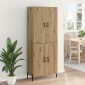 vidaXL Highboard Artisan Oak 69,5 x 34 x 180 εκ. Επεξεργασμένο Ξύλο