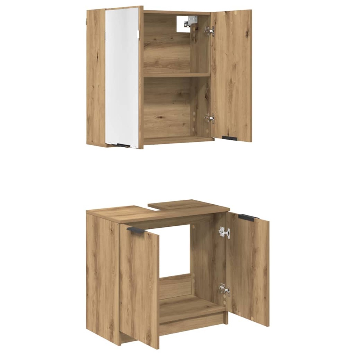 vidaXL Σετ Ντουλαπιών Μπάνιου 2 τεμ. Artisan Oak Επεξεργασμένο Ξύλο