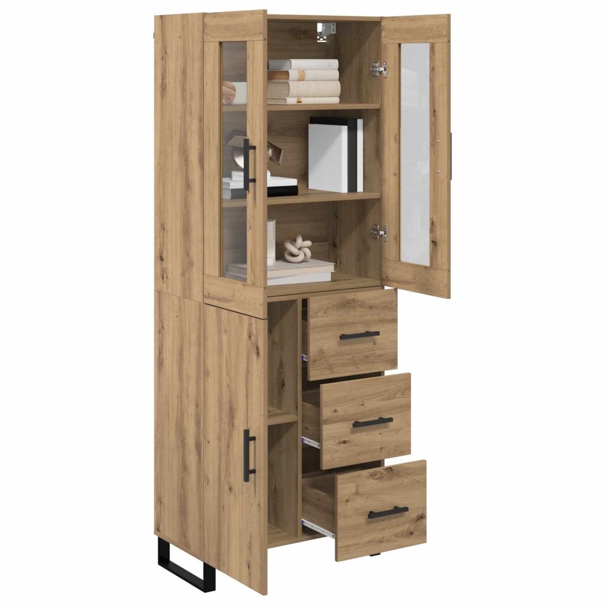 vidaXL Highboard 2 τμχ. Artisan Oak 69,5 x 34 x 180 εκ.