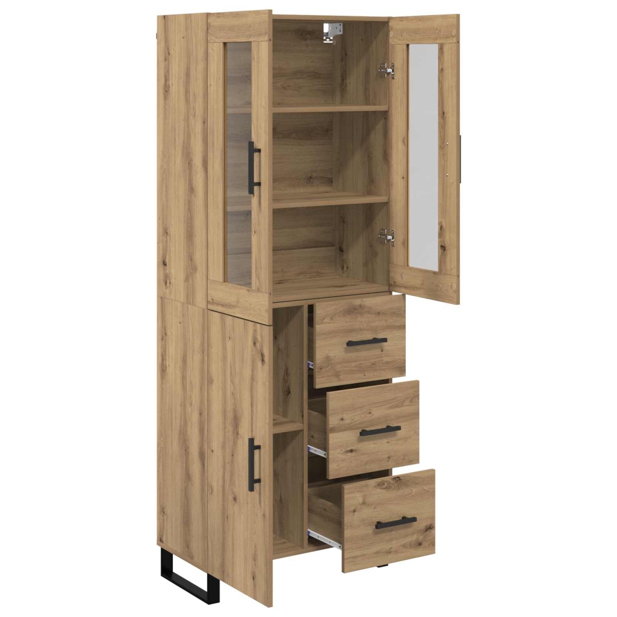 vidaXL Highboard 2 τμχ. Artisan Oak 69,5 x 34 x 180 εκ.