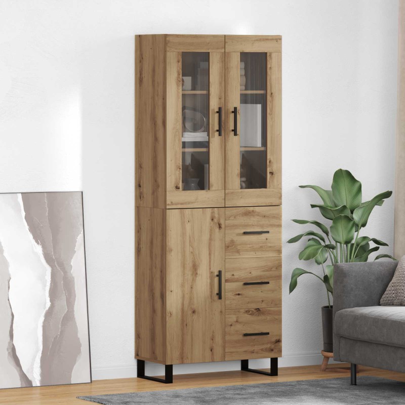 vidaXL Highboard 2 τμχ. Artisan Oak 69,5 x 34 x 180 εκ.
