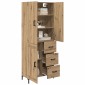 vidaXL Highboard Artisan Oak 69,5 x 34 x 180 εκ. Επεξεργασμένο Ξύλο