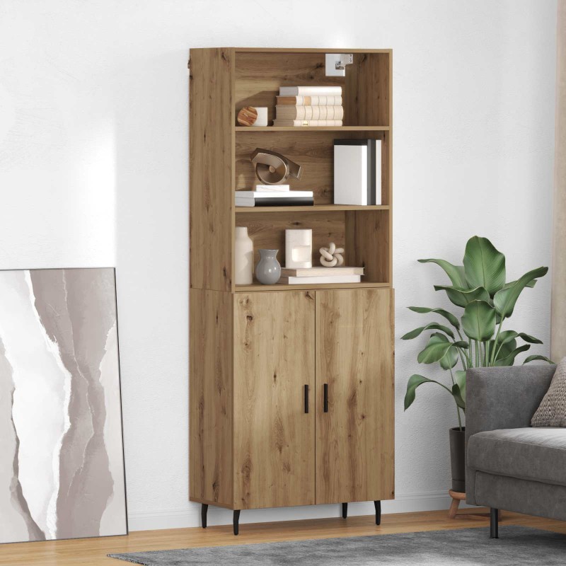 vidaXL Highboard 2 τμχ. Artisan Oak 69,5 x 32,5 x 180 εκ