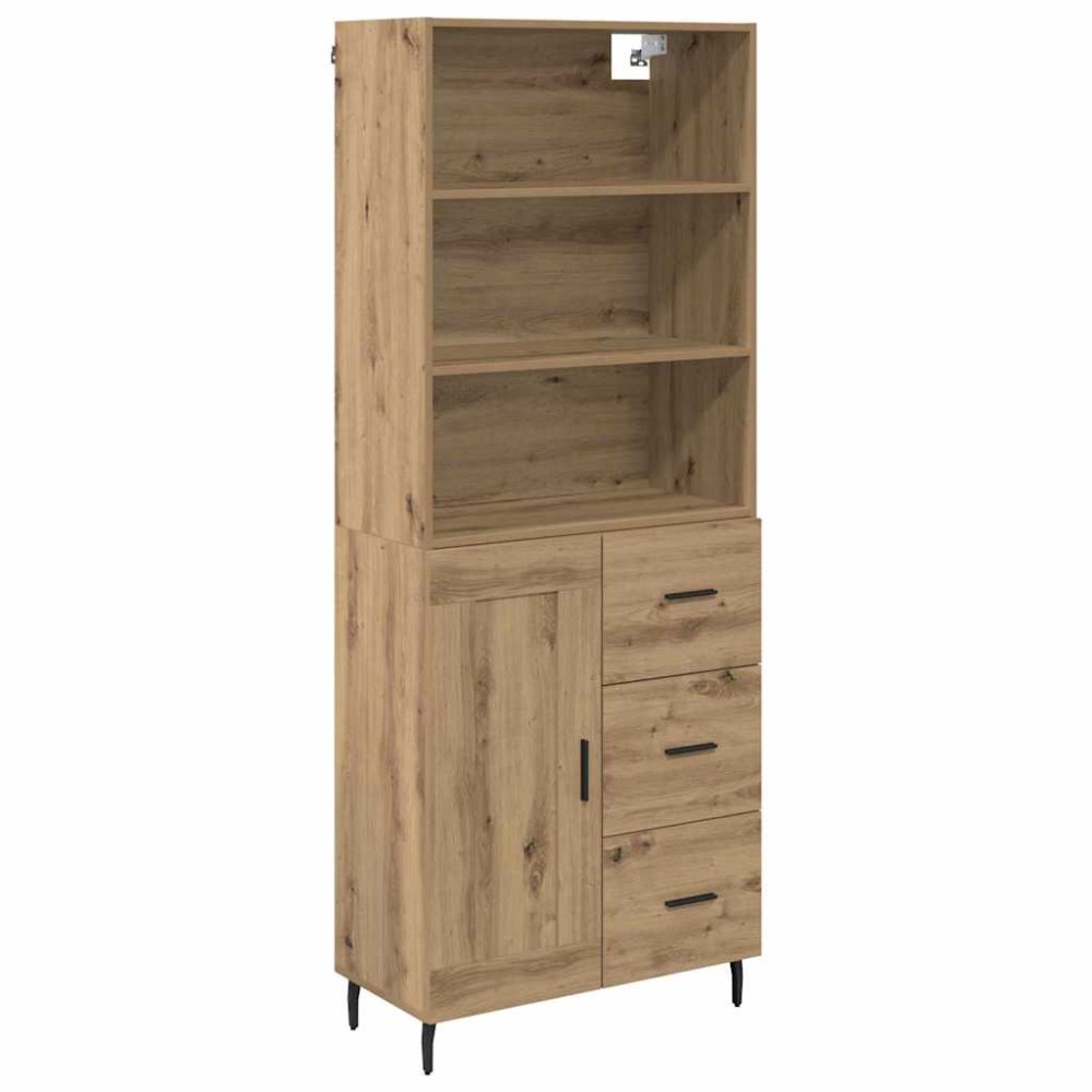 vidaXL Highboard 2 τμχ. Artisan Oak 69,5 x 32,5 x 180 εκ