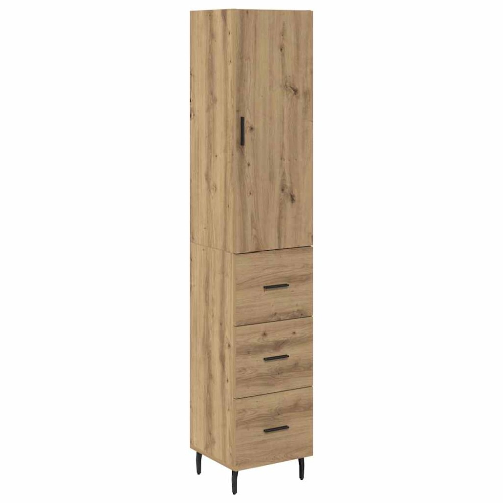 vidaXL Highboard Artisan Oak 34,5 x 34 x 180 εκ. Επεξεργασμένο Ξύλο