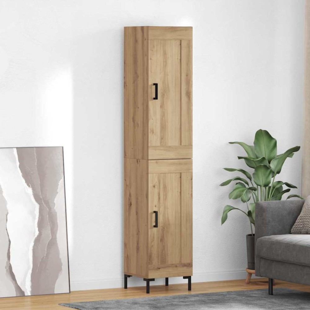 vidaXL Highboard Artisan Oak 34,5 x 34 x 180 εκ. Επεξεργασμένο Ξύλο