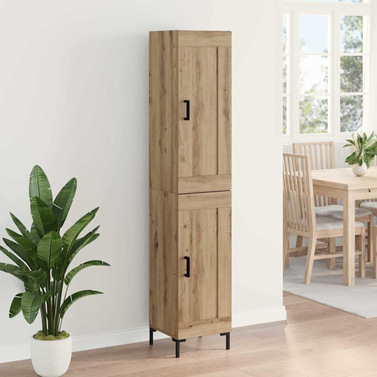 vidaXL Highboard Artisan Oak 34,5 x 34 x 180 εκ. Επεξεργασμένο Ξύλο