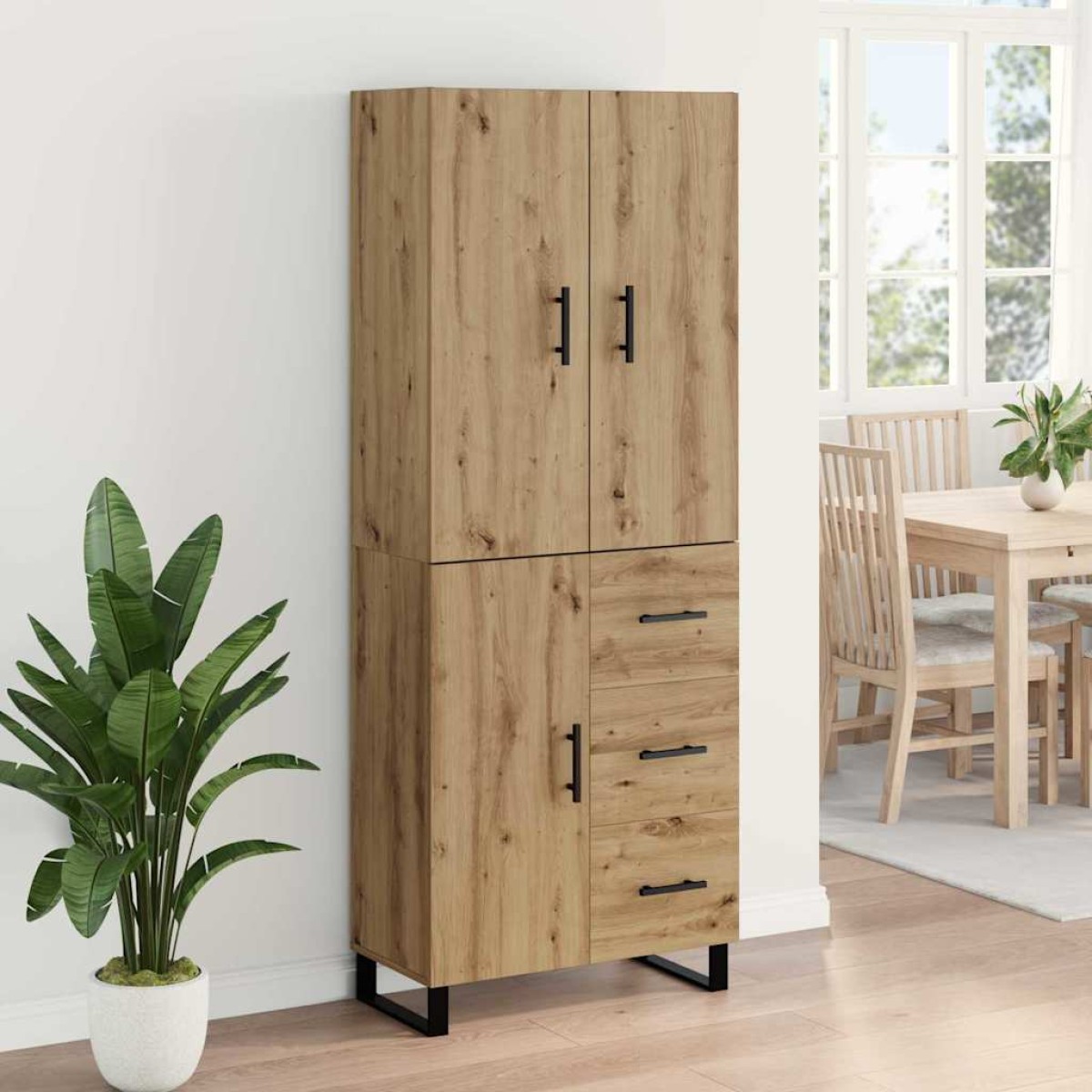 vidaXL Highboard 2 τμχ. Artisan Oak 69,5 x 34 x 180 εκ.