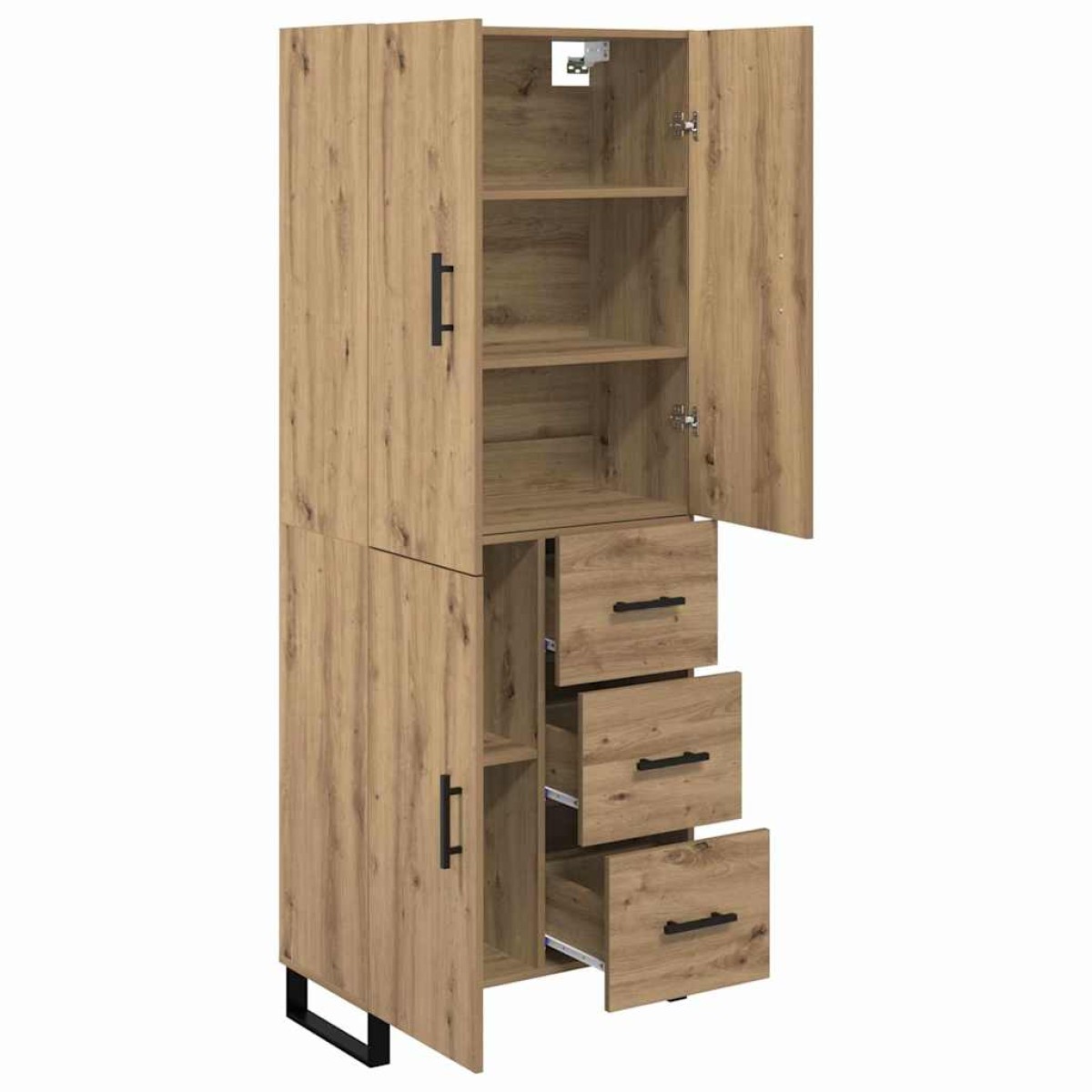 vidaXL Highboard 2 τμχ. Artisan Oak 69,5 x 34 x 180 εκ.