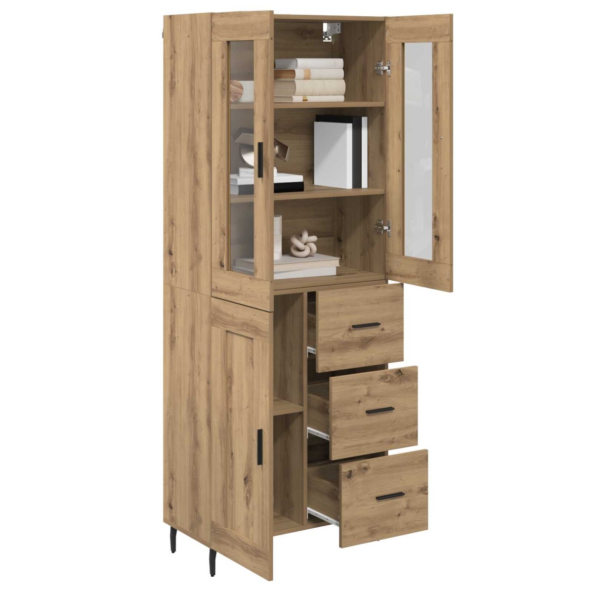 vidaXL Highboard 2 τμχ. Artisan Oak 69,5 x 34 x 180 εκ.
