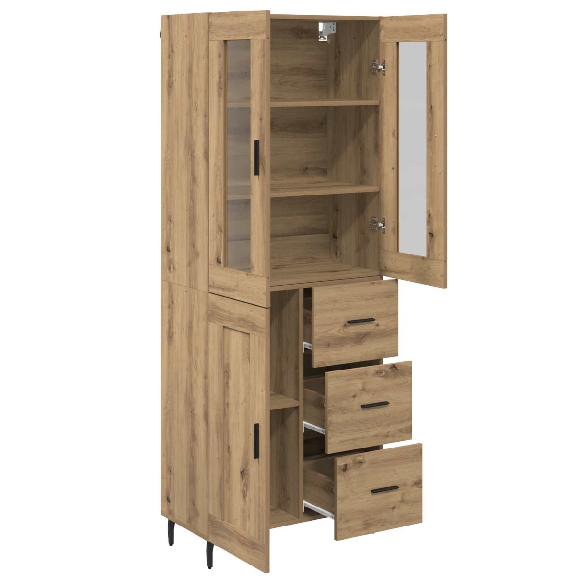 vidaXL Highboard 2 τμχ. Artisan Oak 69,5 x 34 x 180 εκ.