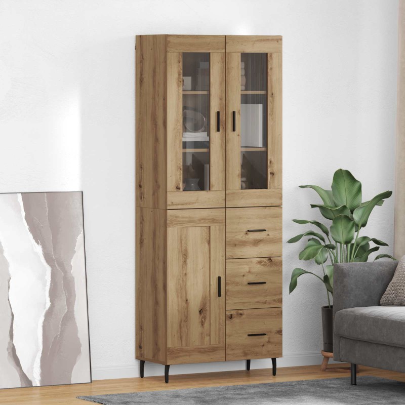vidaXL Highboard 2 τμχ. Artisan Oak 69,5 x 34 x 180 εκ.