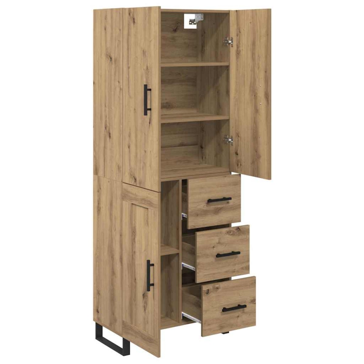 vidaXL Highboard 2 τμχ. Artisan Oak 69,5 x 34 x 180 εκ.
