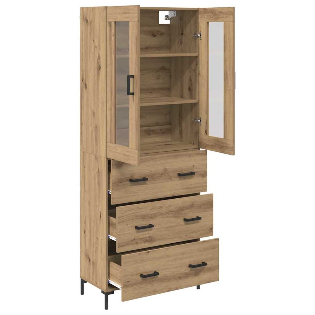 vidaXL Highboard 2 τμχ. Artisan Oak 69,5 x 34 x 180 εκ.