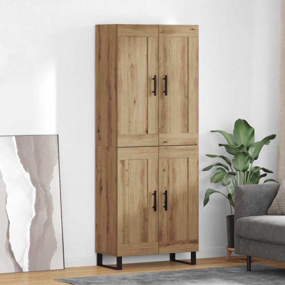 vidaXL Highboard 2 τμχ. Artisan Oak 69,5 x 34 x 180 εκ.
