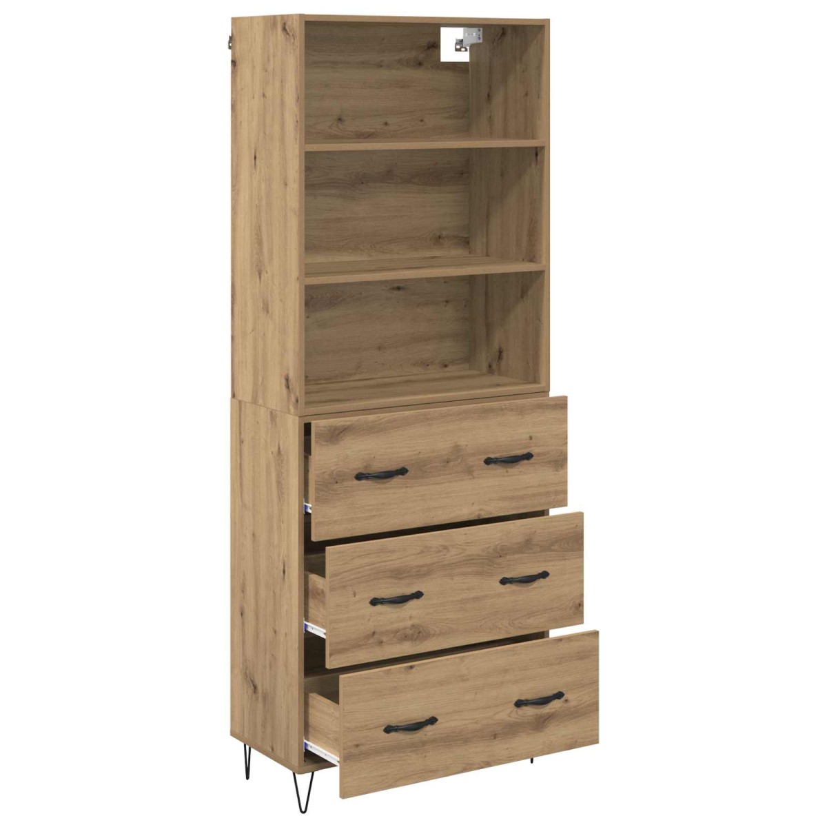 vidaXL Highboard 2 τμχ. Artisan Oak 69,5 x 34 x 180 εκ.