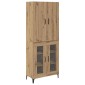 vidaXL Highboard Artisan Oak 69,5 x 34 x 180 εκ. Επεξεργασμένο Ξύλο