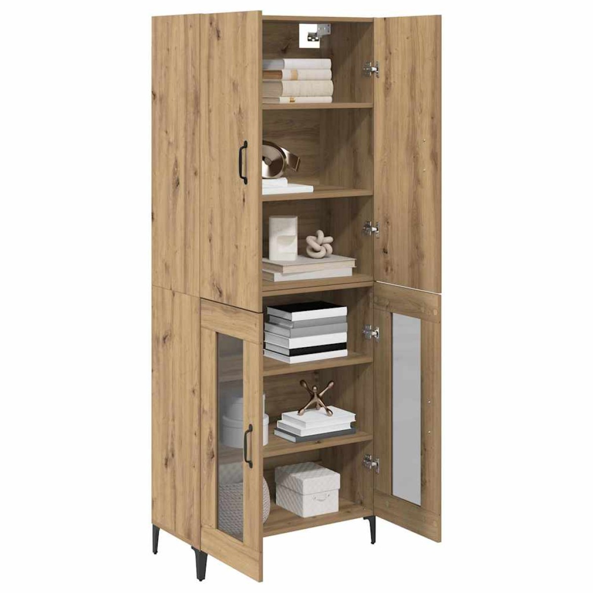 vidaXL Highboard Artisan Oak 69,5 x 34 x 180 εκ. Επεξεργασμένο Ξύλο