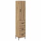 vidaXL Highboard Artisan Oak 34,5 x 34 x 180 εκ. Επεξεργασμένο Ξύλο