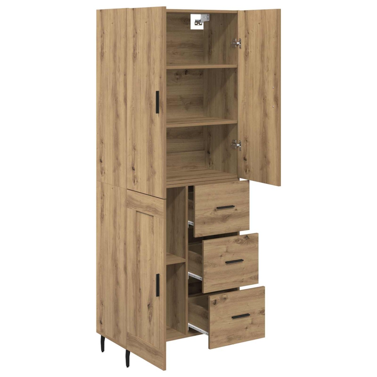 vidaXL Highboard 2 τμχ. Artisan Oak 69,5 x 34 x 180 εκ.