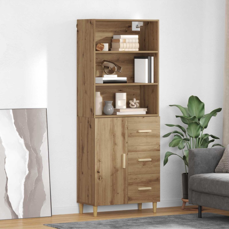 vidaXL Highboard Artisan Oak 69,5 x 32,5 x 180 εκ Επεξεργασμένο Ξύλο