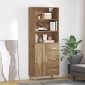 vidaXL Highboard Artisan Oak 69,5 x 32,5 x 180 εκ Επεξεργασμένο Ξύλο