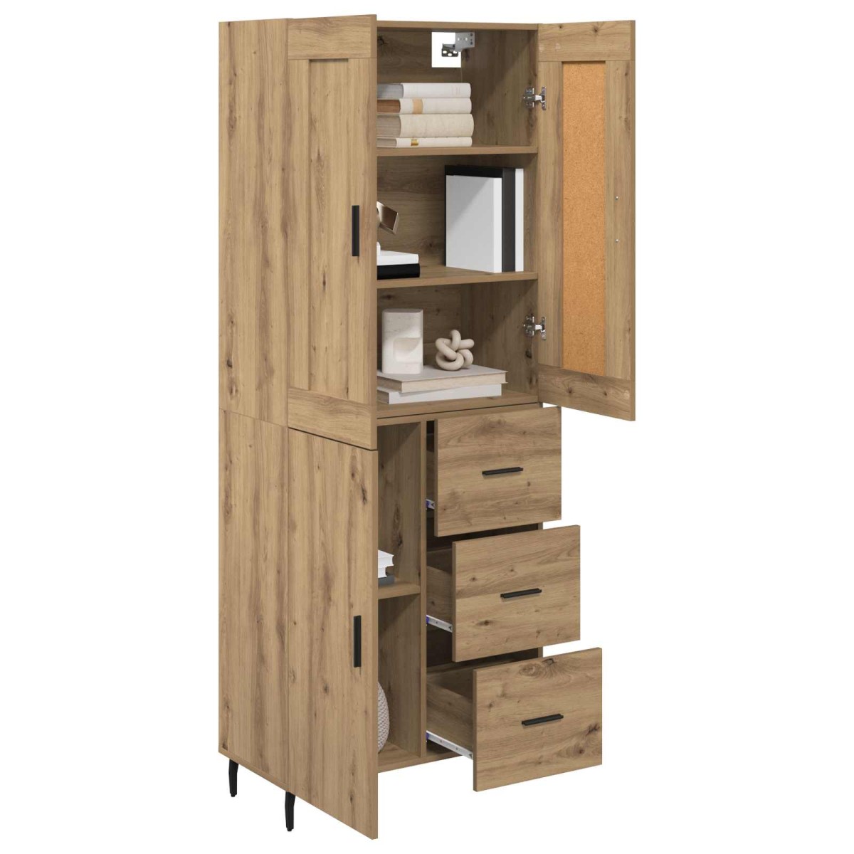 vidaXL Highboard 2 τμχ. Artisan Oak 69,5 x 34 x 180 εκ.