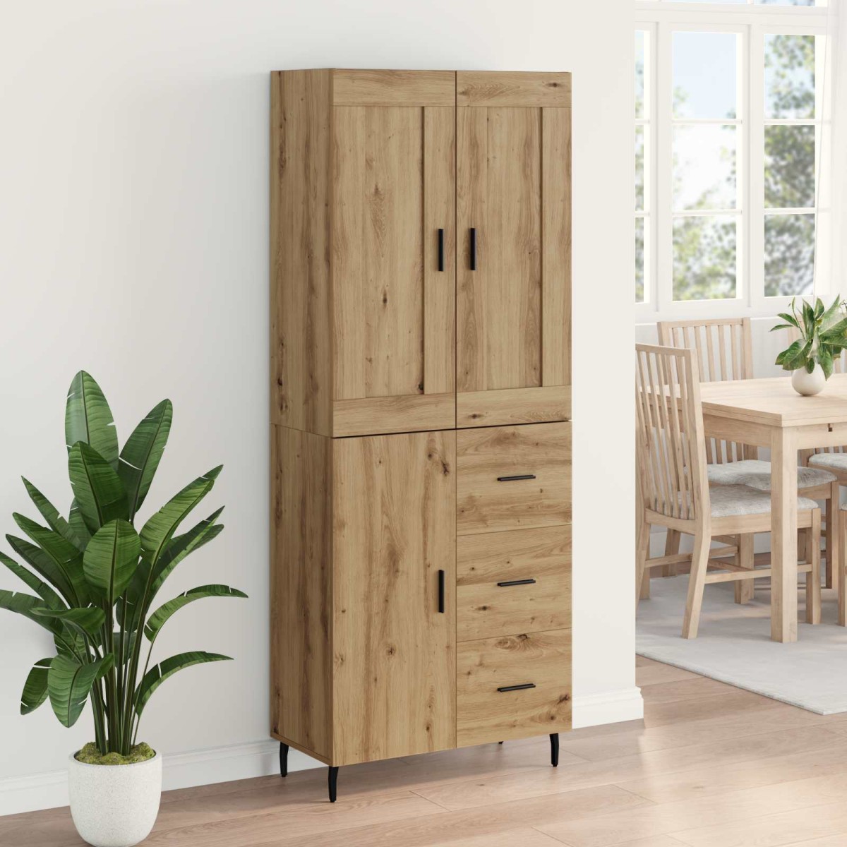 vidaXL Highboard 2 τμχ. Artisan Oak 69,5 x 34 x 180 εκ.